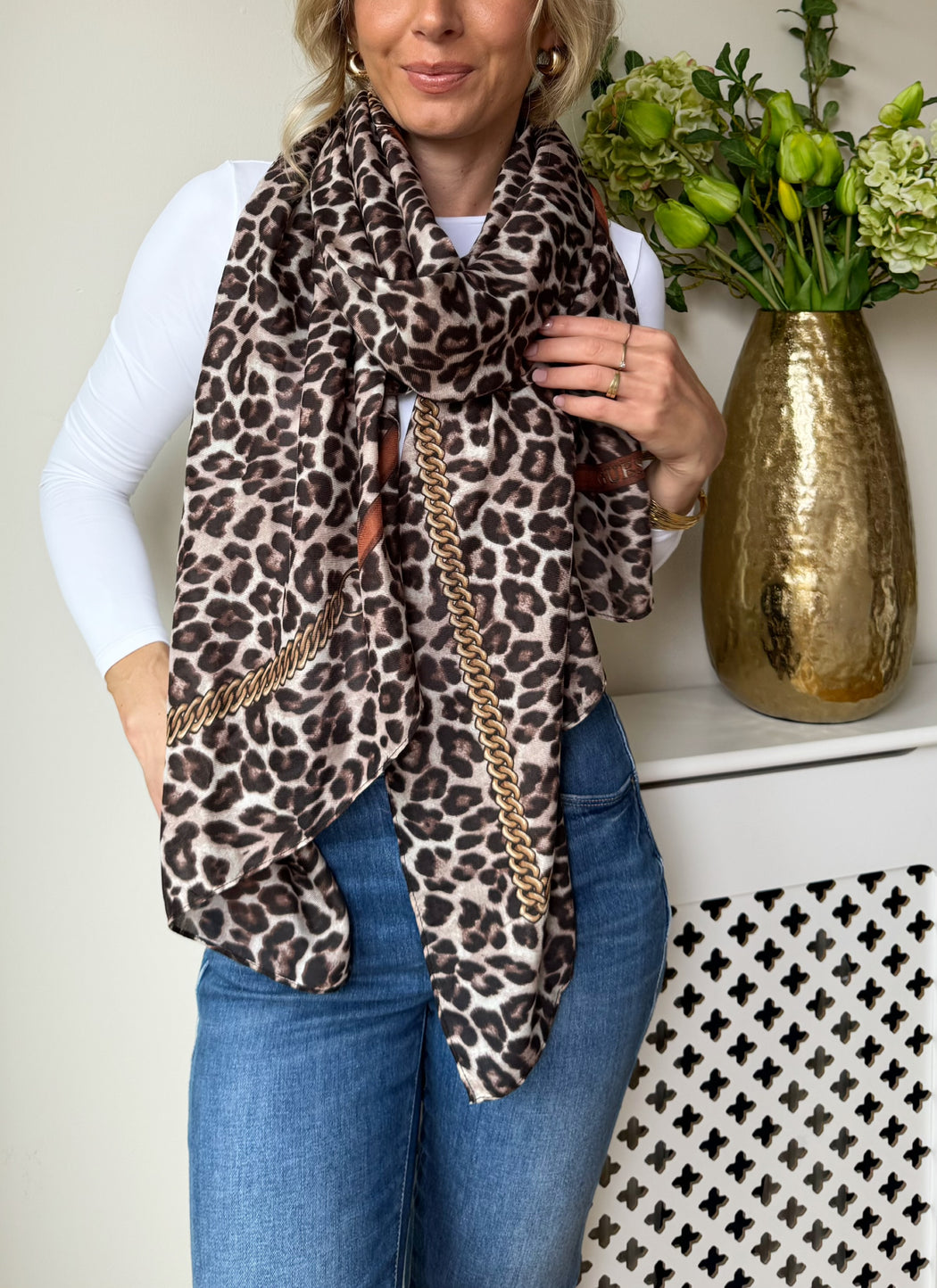 Guess Animalier Scarf-aw5349pol03-bro