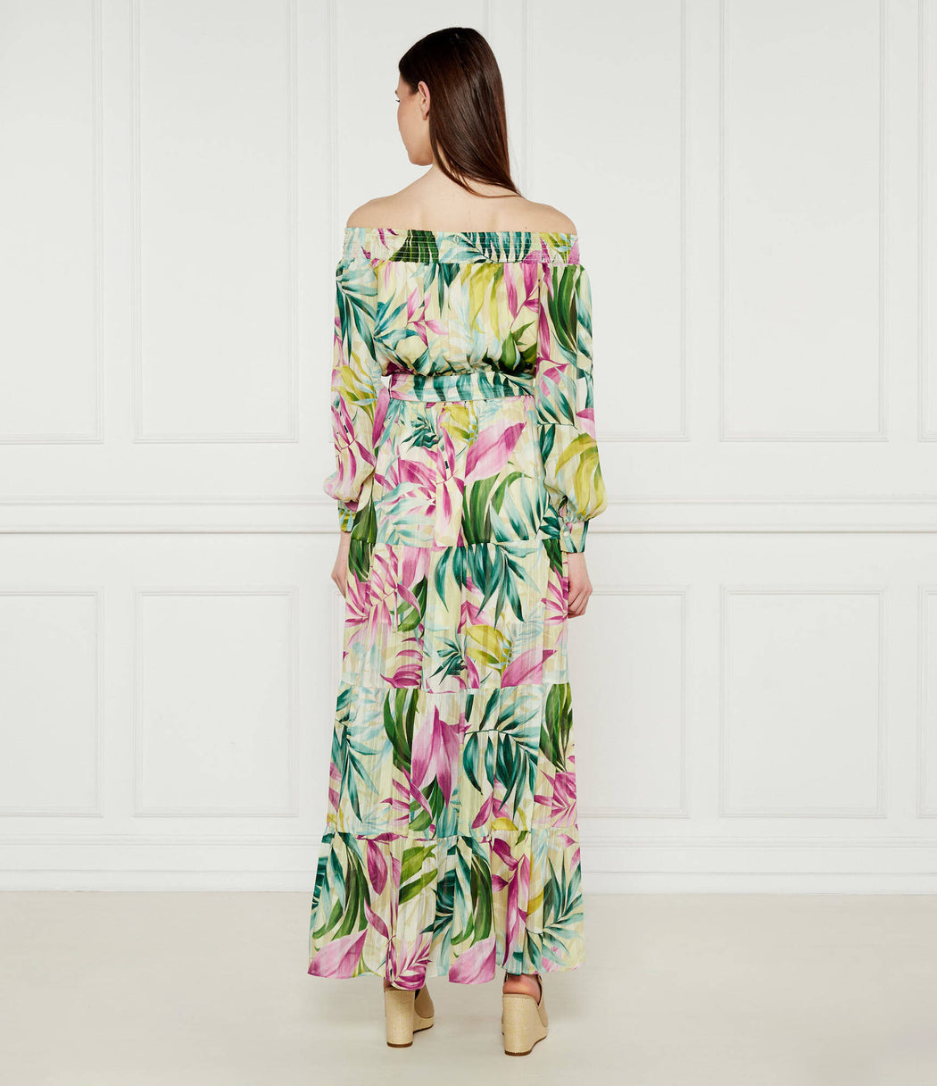 Guess josee off the shoulder maxi dress W5GK16WH9Z2