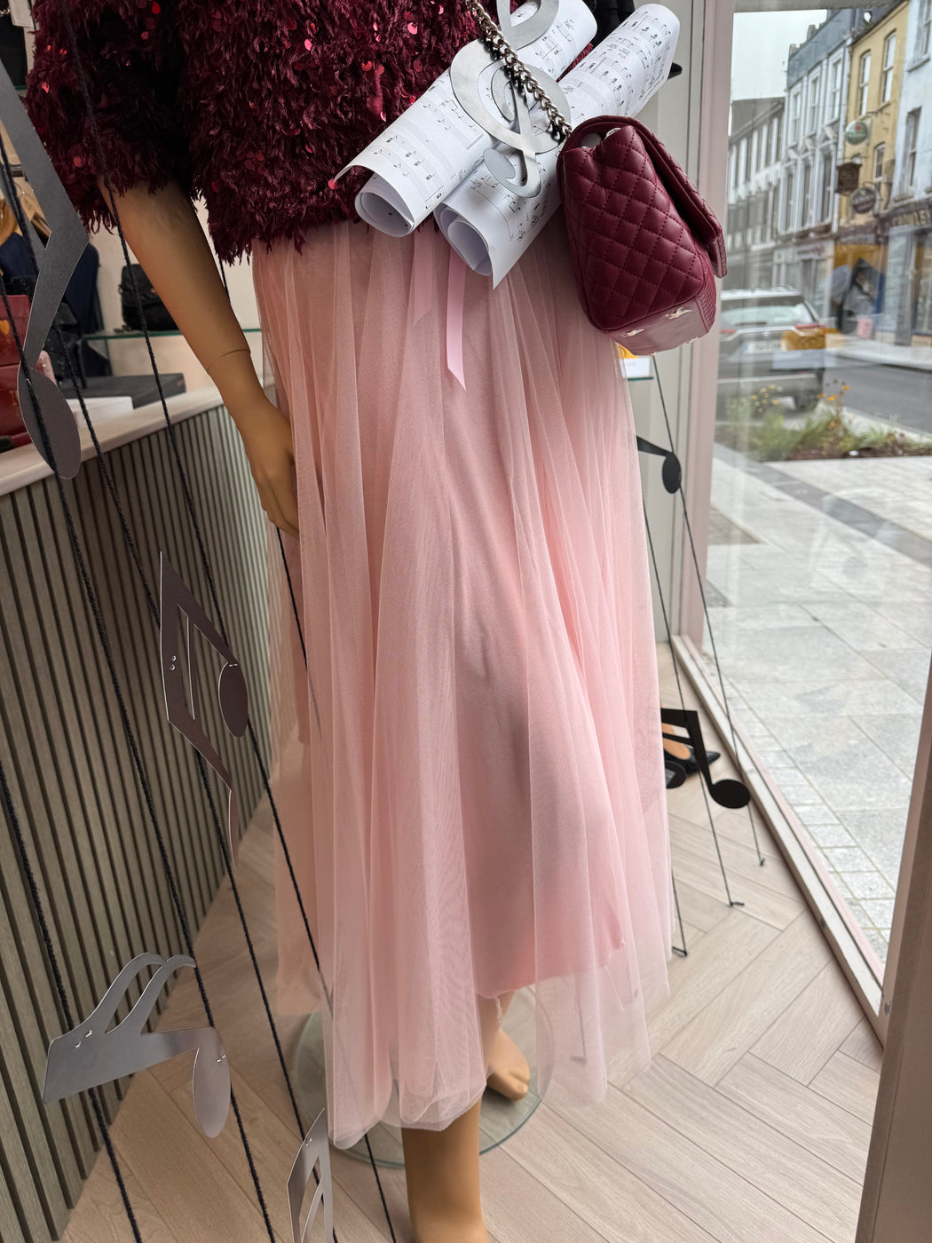 Pink tulle skirt