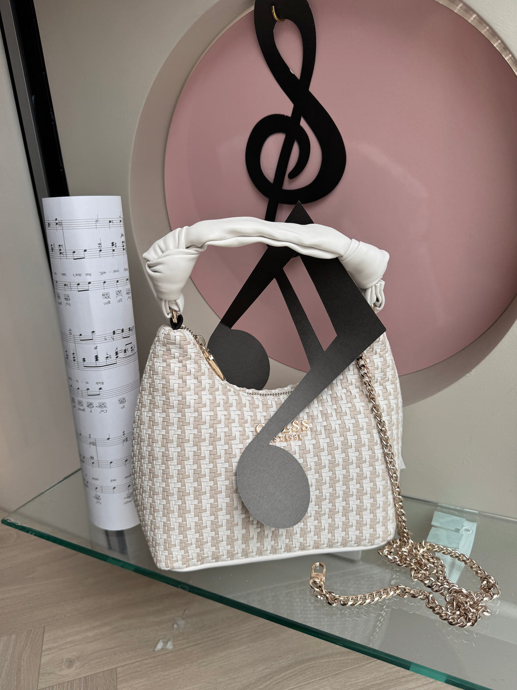 Guess White Multi MIREMA Bag. WG963101