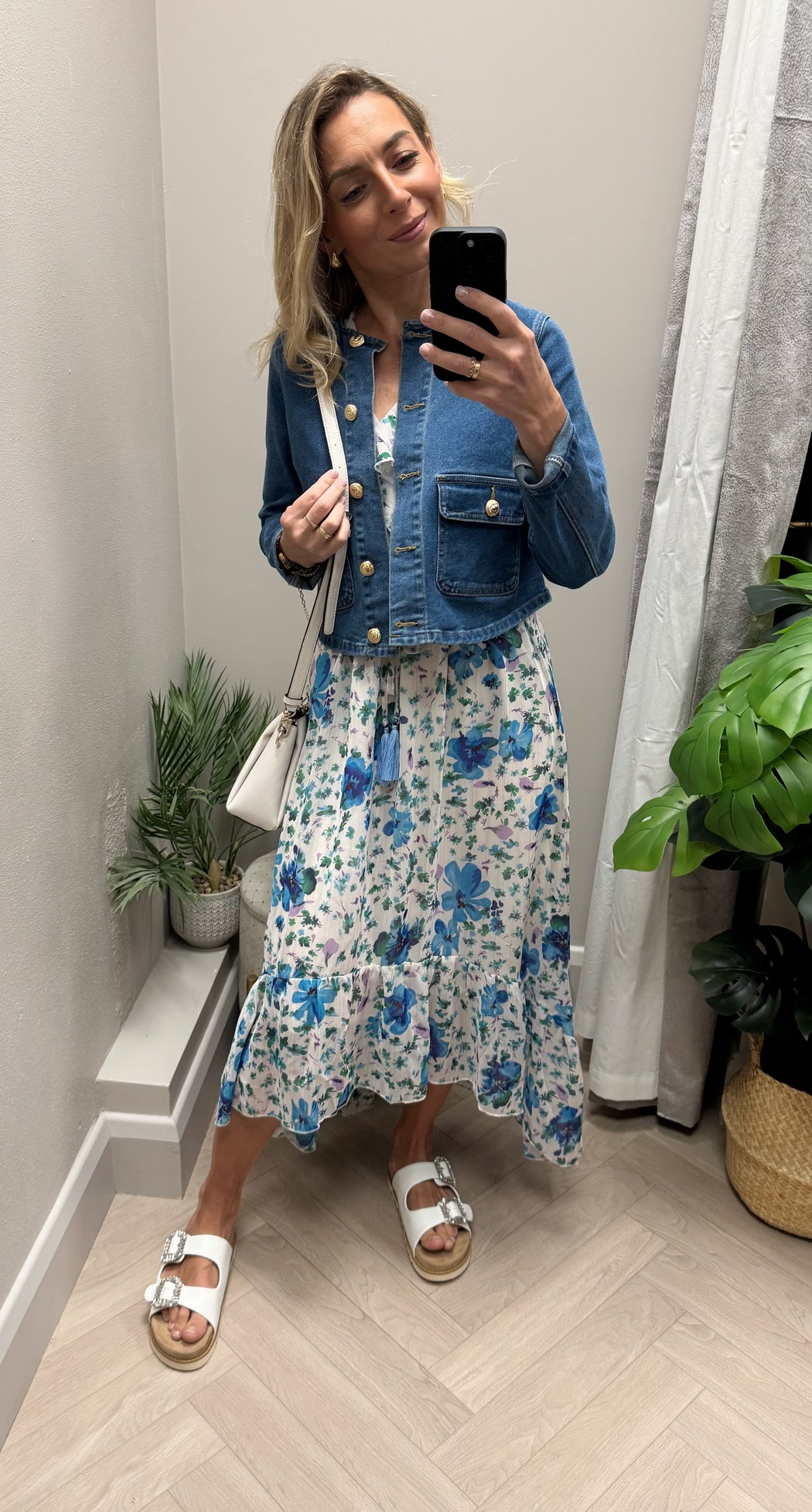 Kate 3516 blue green floral dress