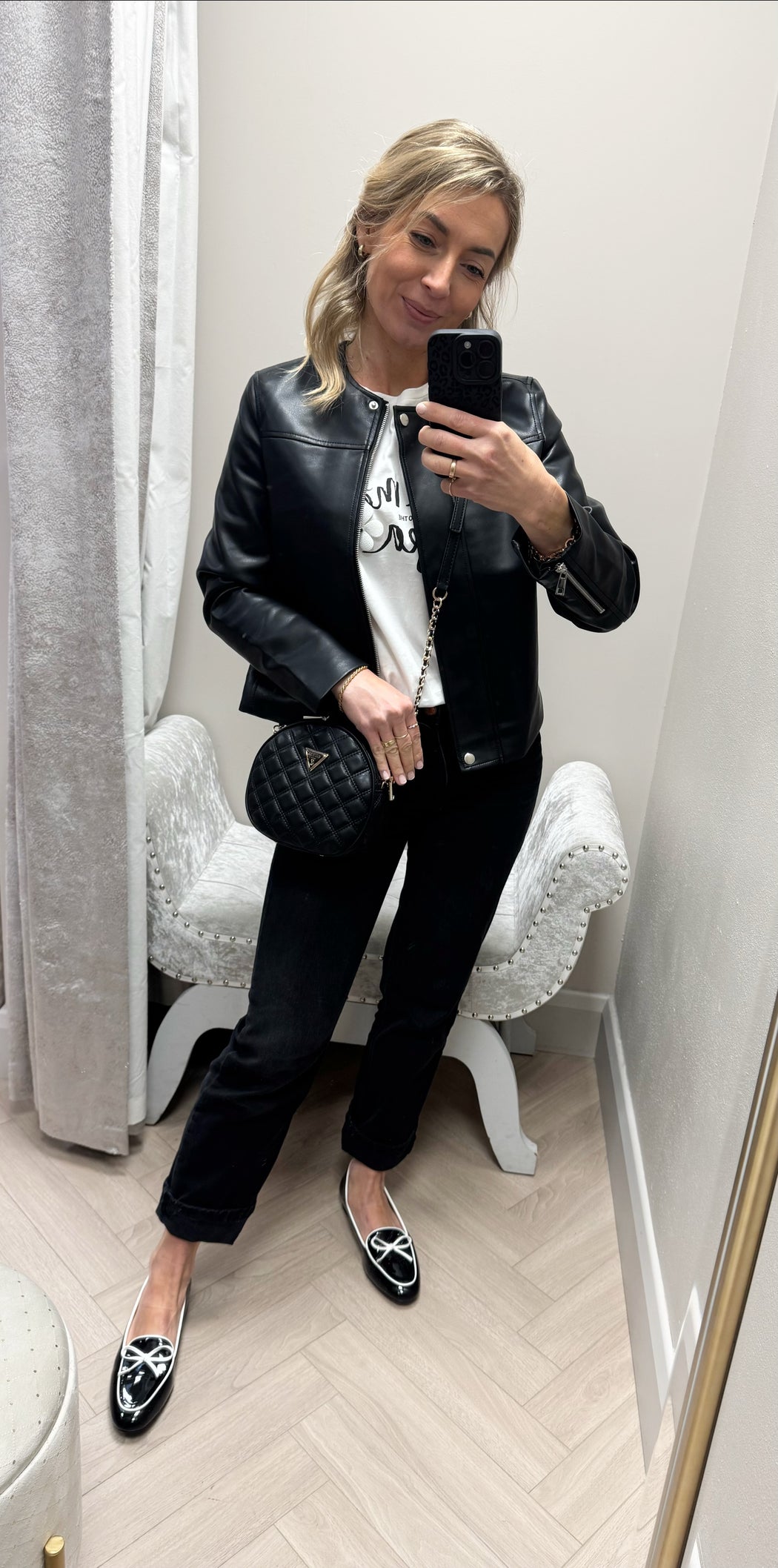 Tukker black biker jacket