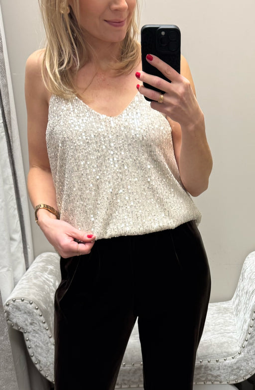 Gold sequin cami