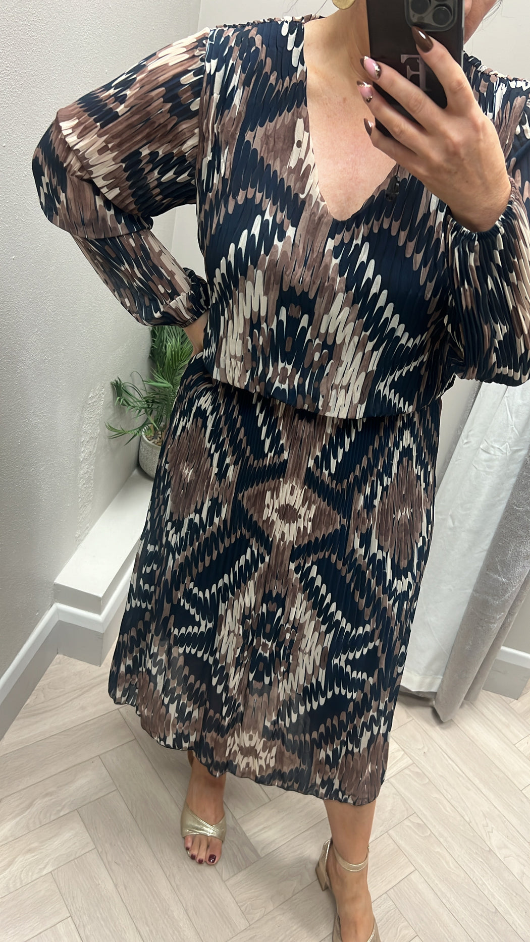 Jessica navy print