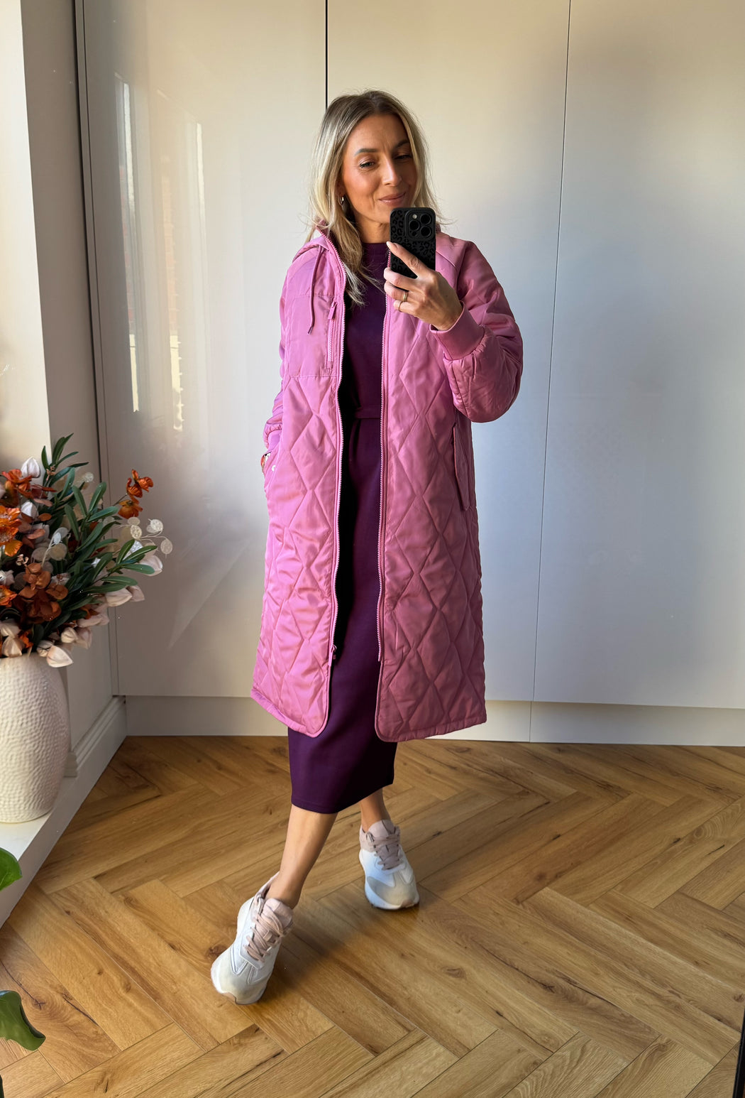 Casey Longline Coat Berry