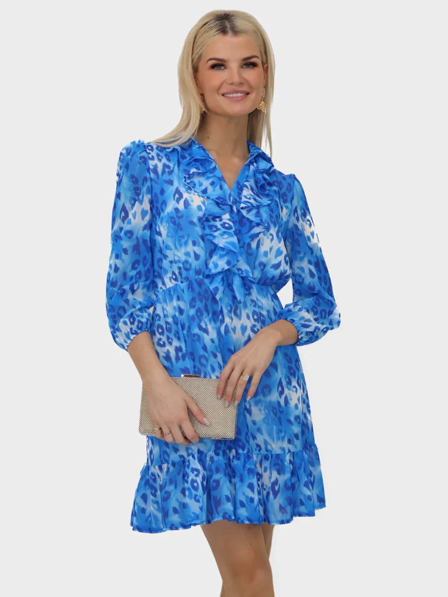 VICKY BLUE  MINI DRESS