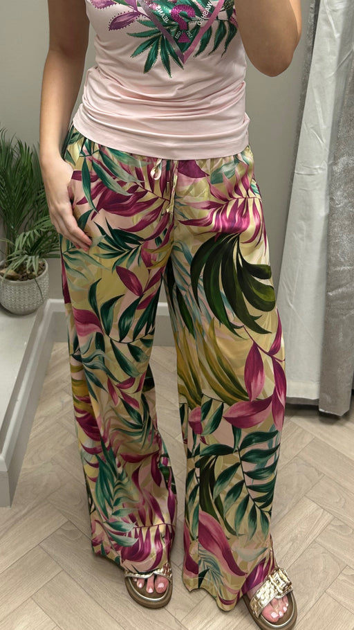 Guess floral Ines wide leg trouser W5GB11WH8C2