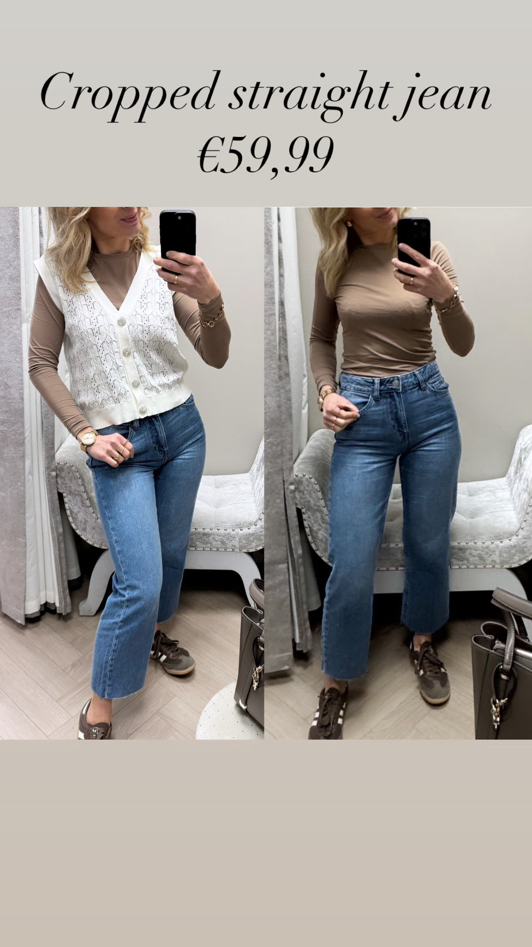 Cropped straight jean