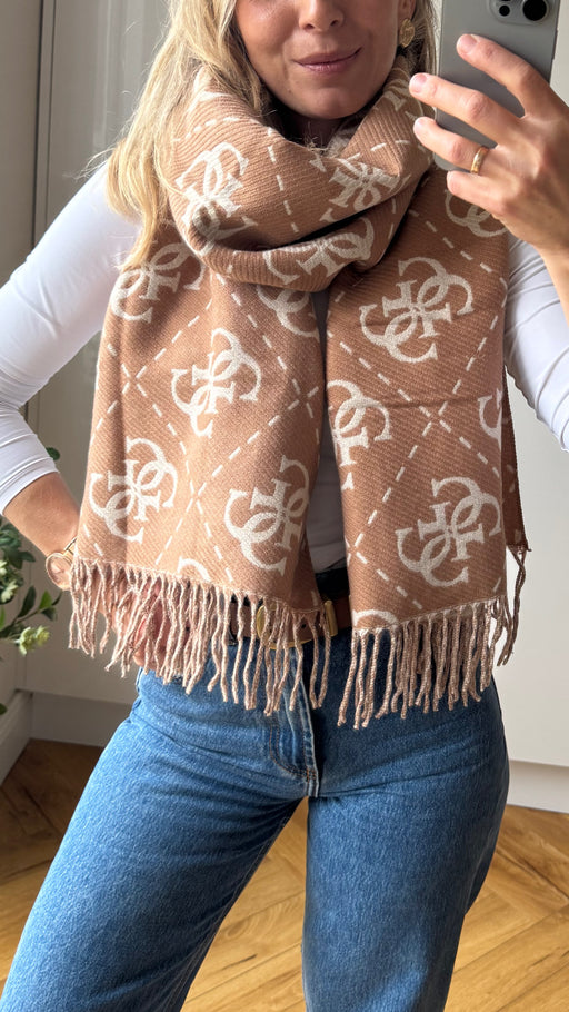 Nolana beige 4G logo scarf aw5217vis03