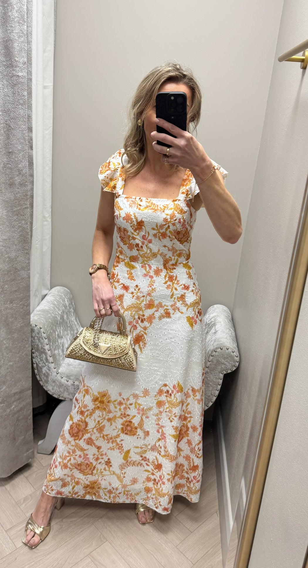 Orla broderie anglaise floral maxi dress