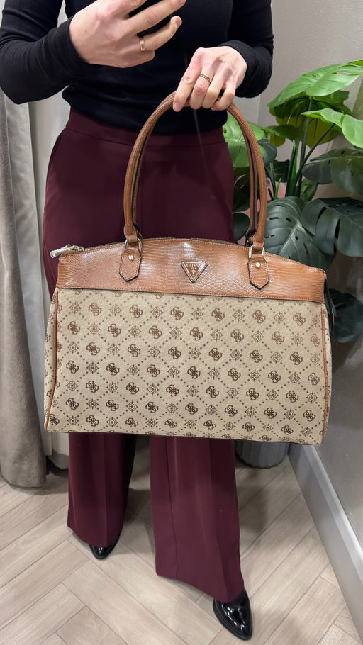 Guess Melinda latte logo travel bag lp9902903