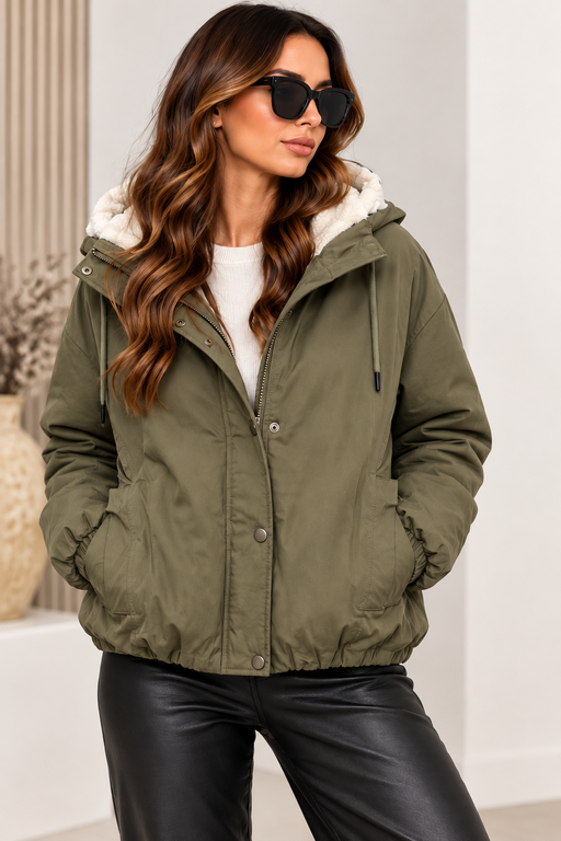 Goose fur lined jacket