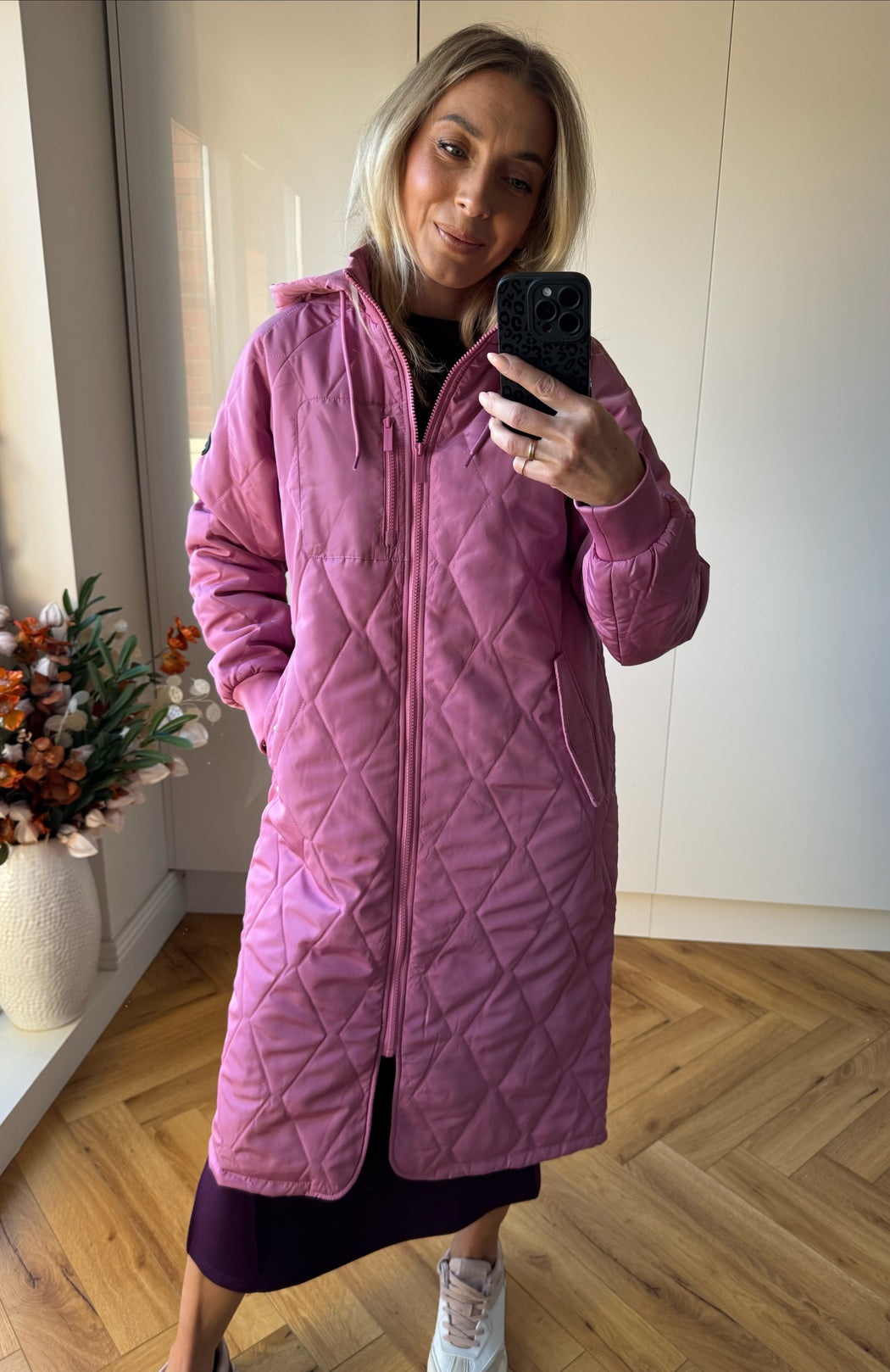 Casey Longline Coat Berry