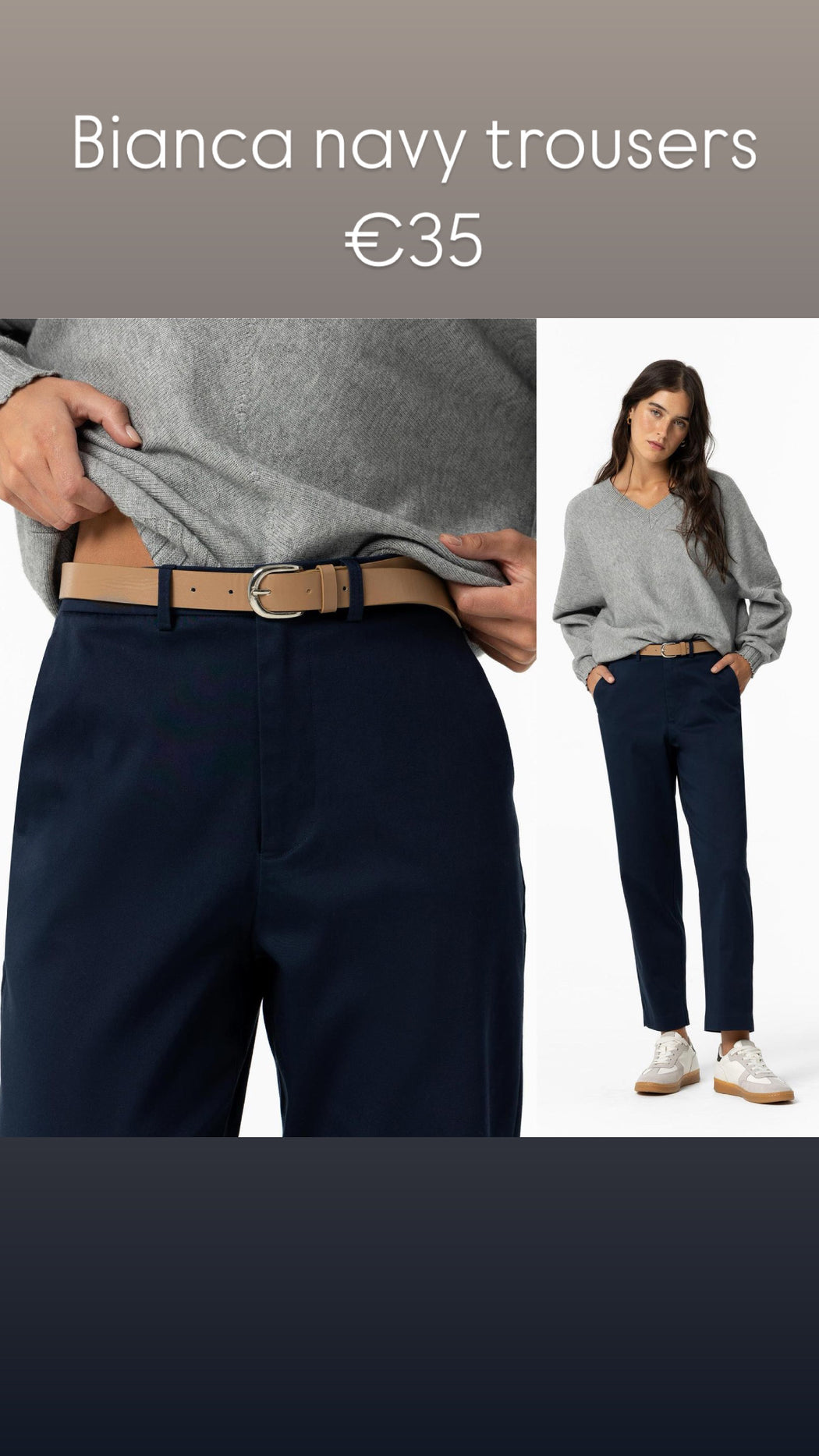 Bianca navy trousers
