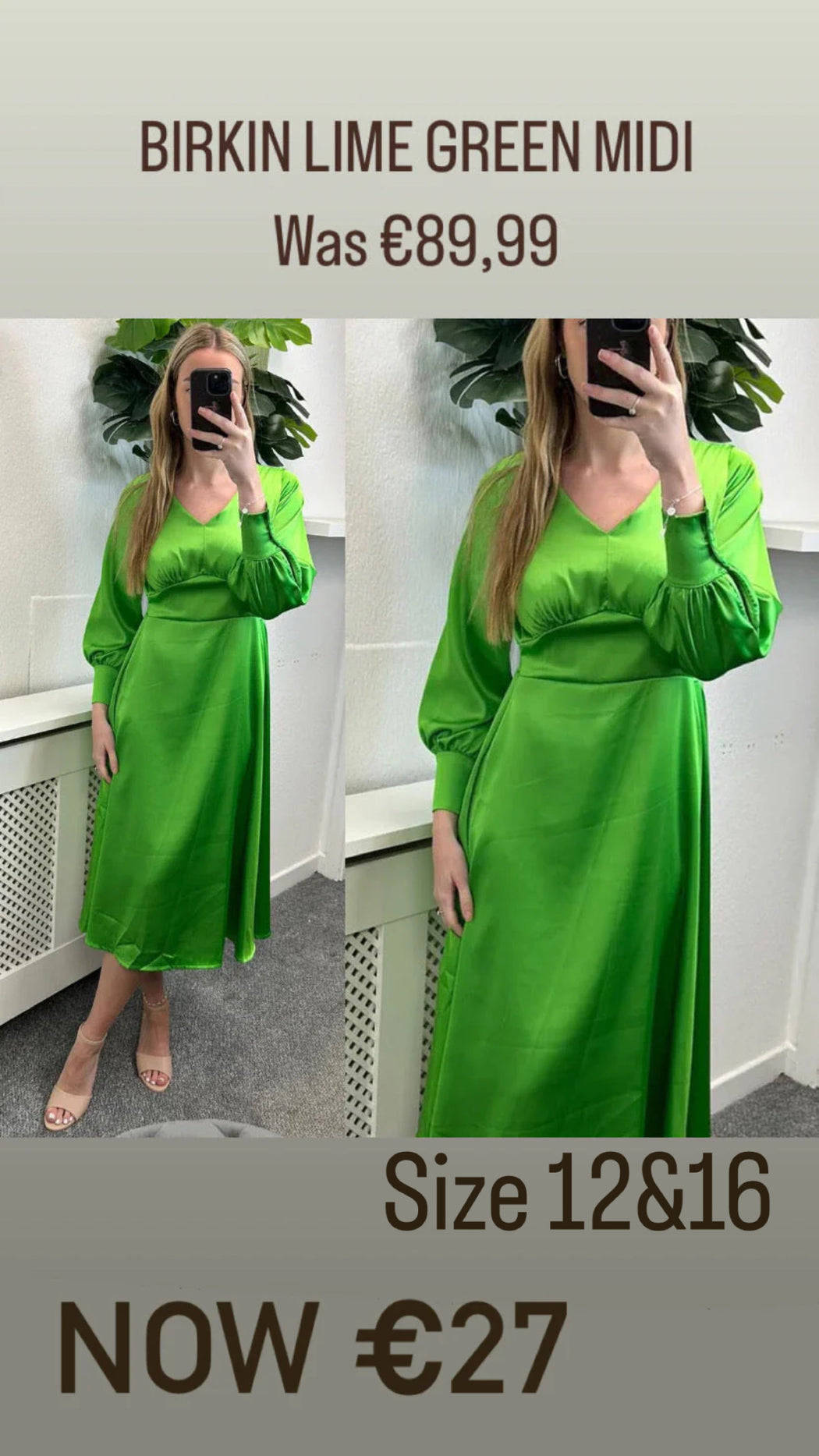 BIRKIN LIME GREEN MIDI