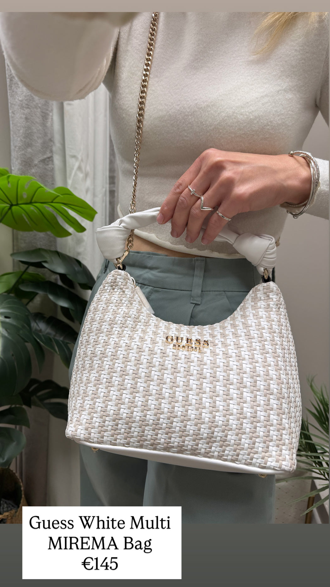 Guess White Multi MIREMA Bag. WG963101