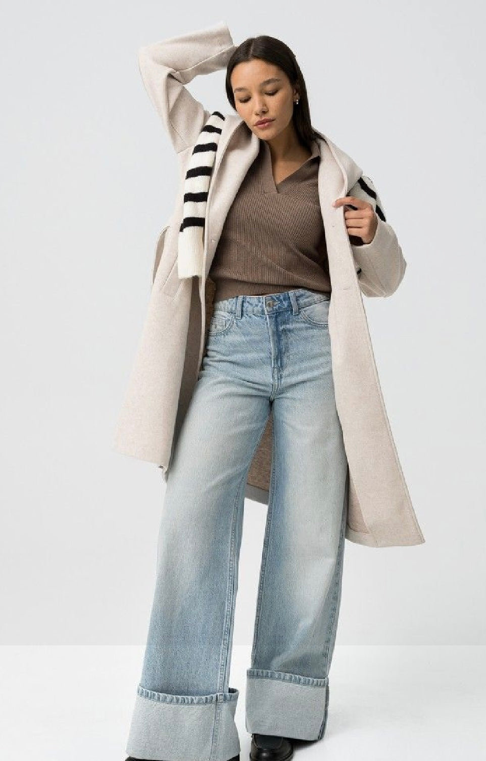 Collusion birch belted jacket