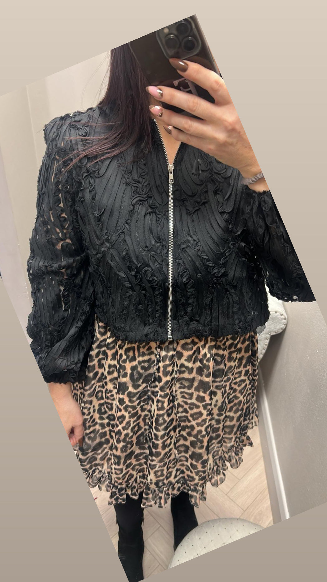 Black textured jacket