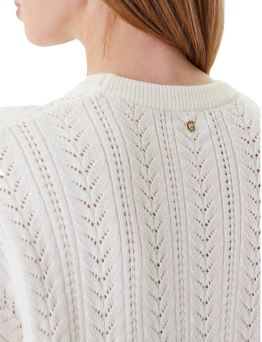 Guess Sylvia pointel cream sweater
