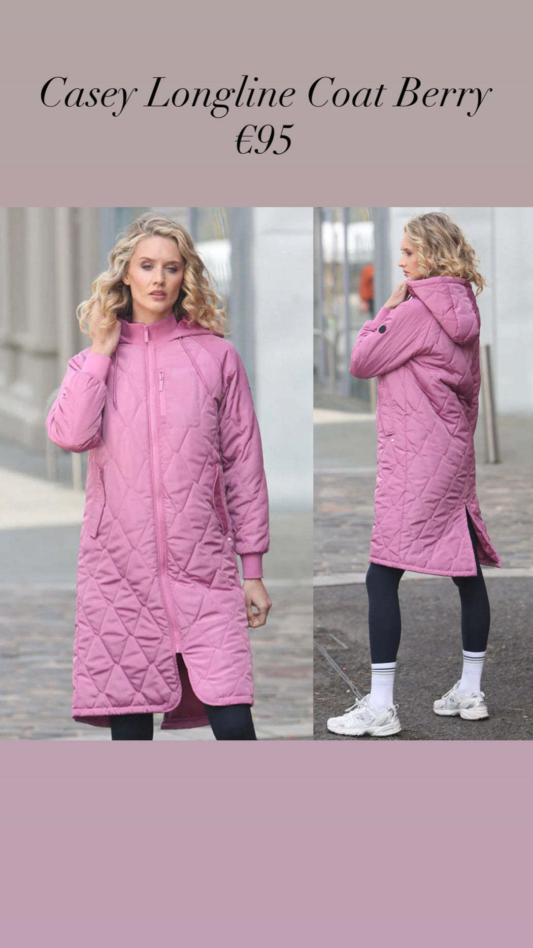 Casey Longline Coat Berry