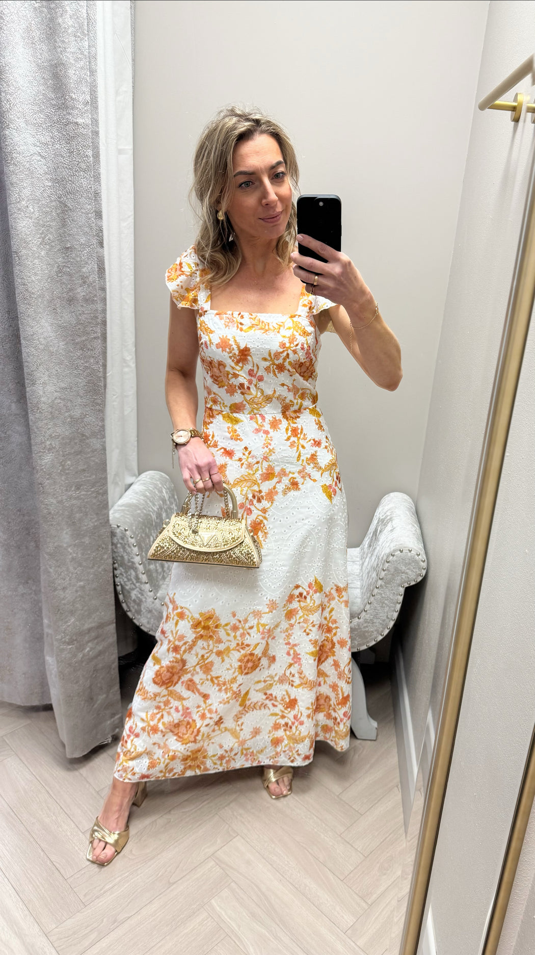 Orla broderie anglaise floral maxi dress