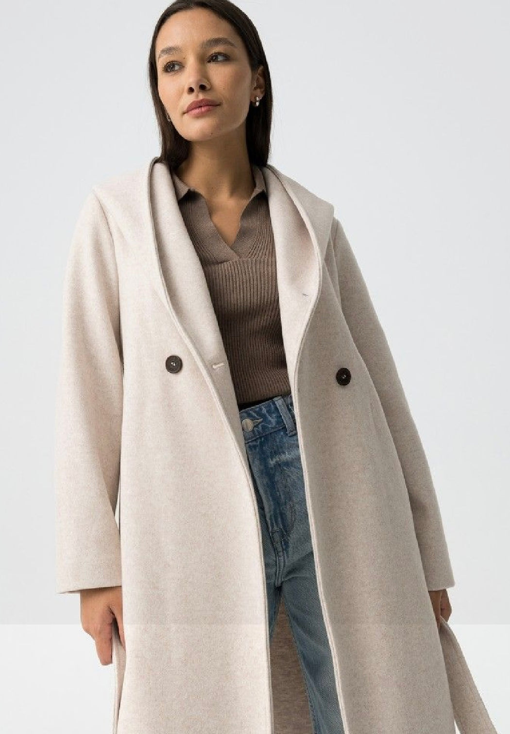 Collusion birch belted jacket