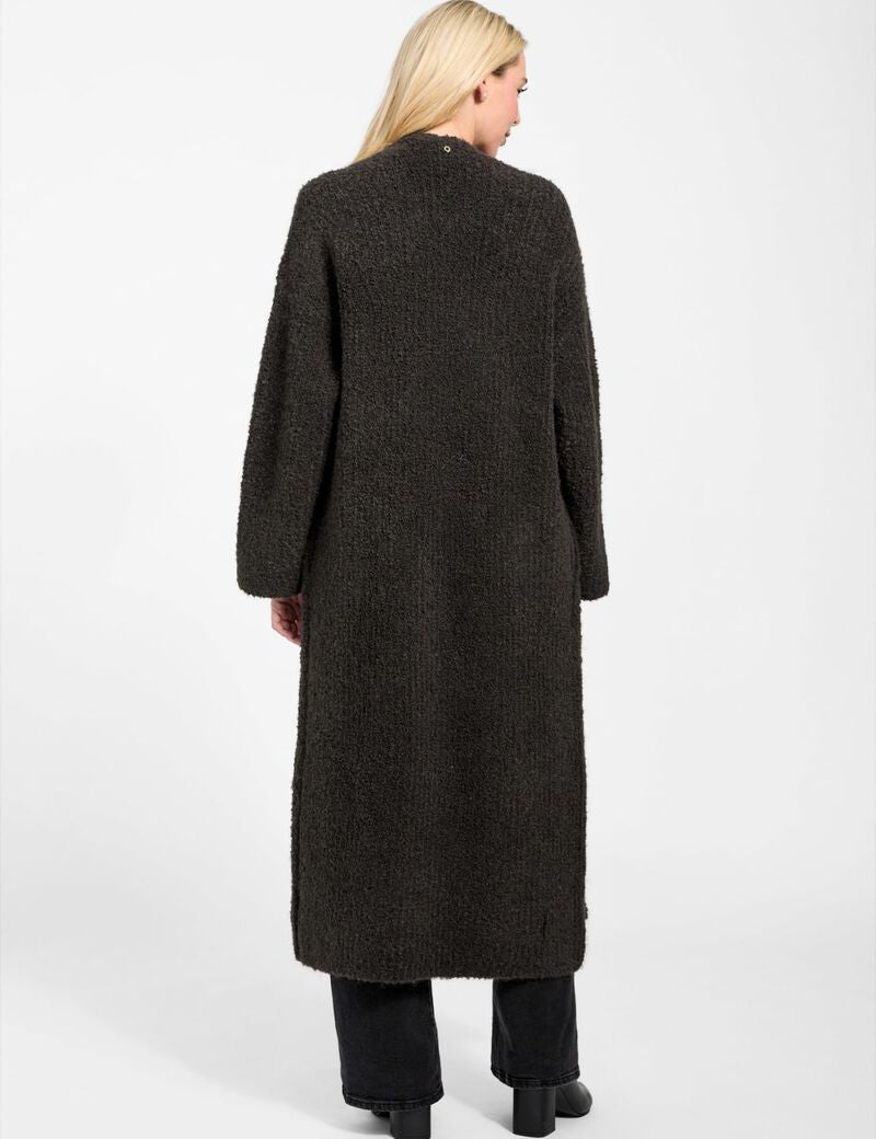 Guess beniko boucle slate cardi w5br54zo702