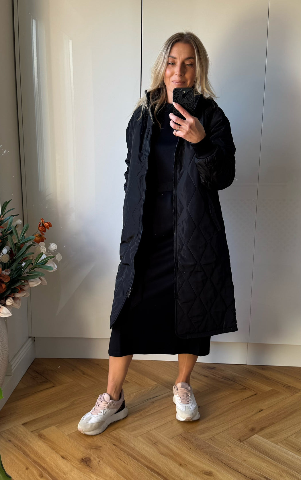 Casey Longline Coat Black