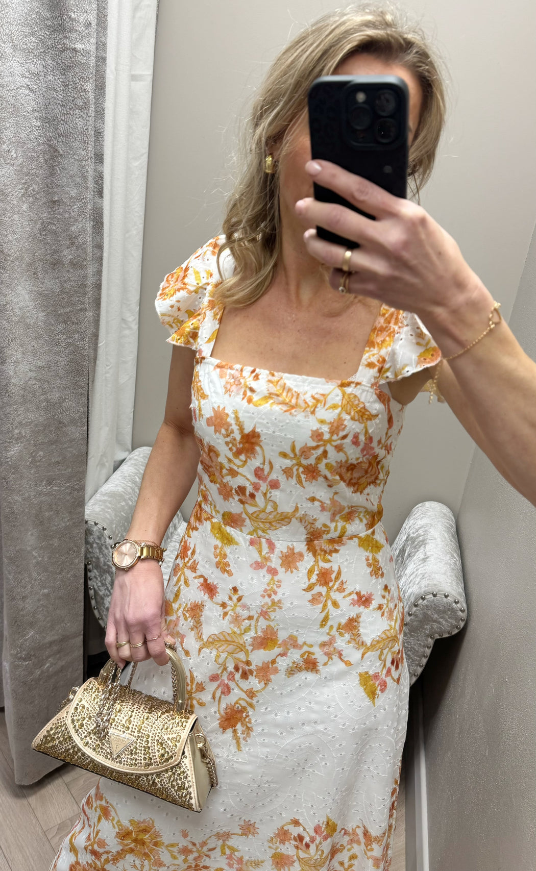 Orla broderie anglaise floral maxi dress