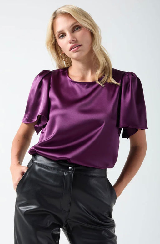 Purple satin top
