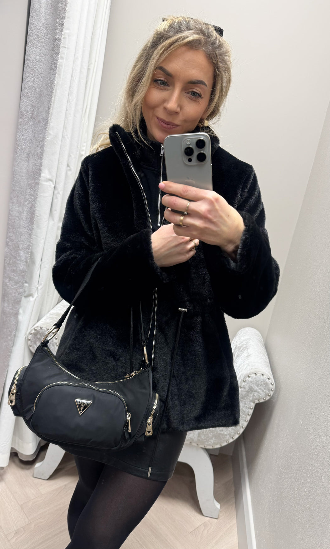 Guess black eco Gemma shoulder bag EYG839517