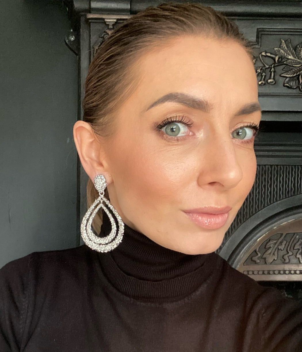 Silver teardrop earrings