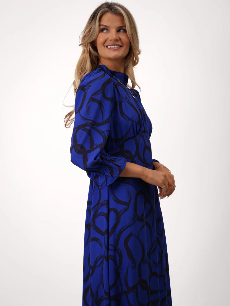 Simona royal blue midi dress