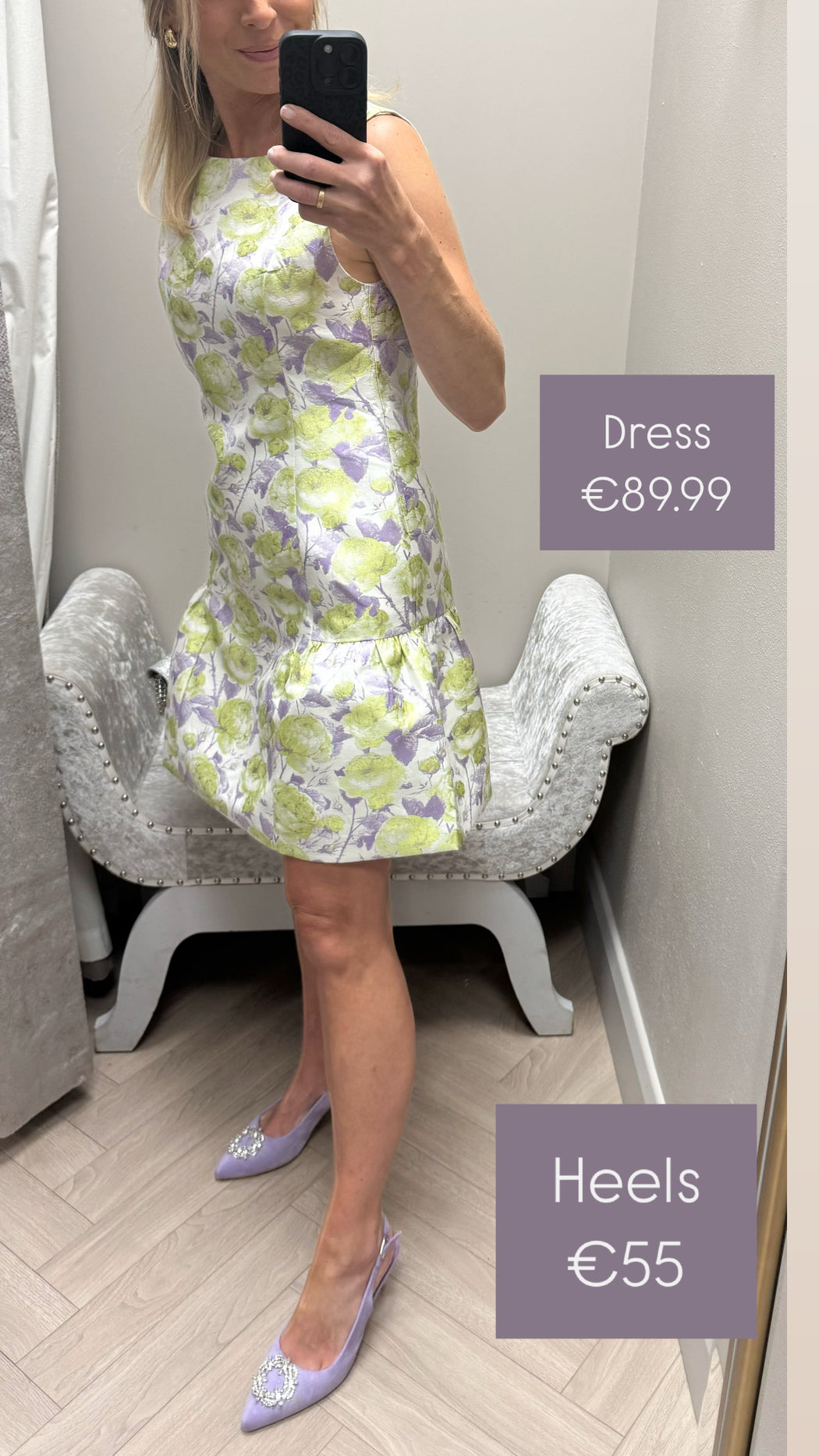 Kandice lilac green dress
