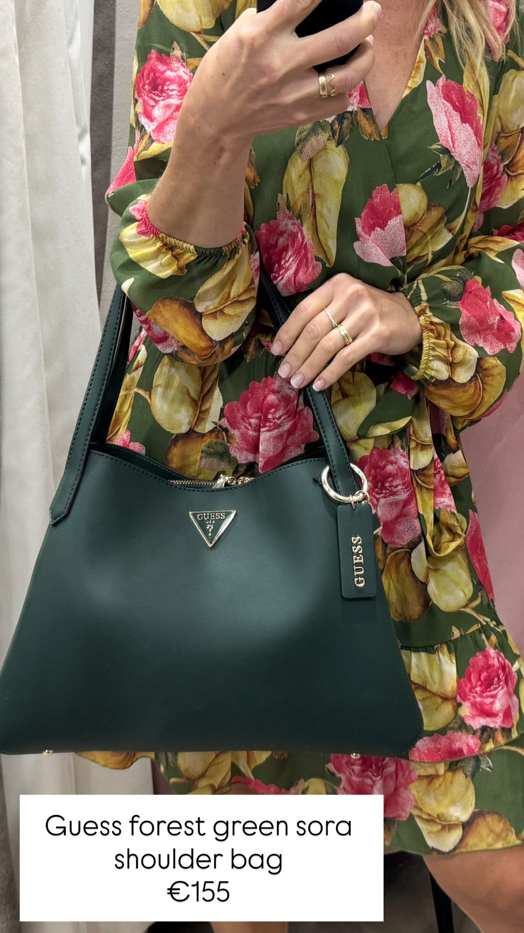 Guess forest green sora shoulder bag VG950722
