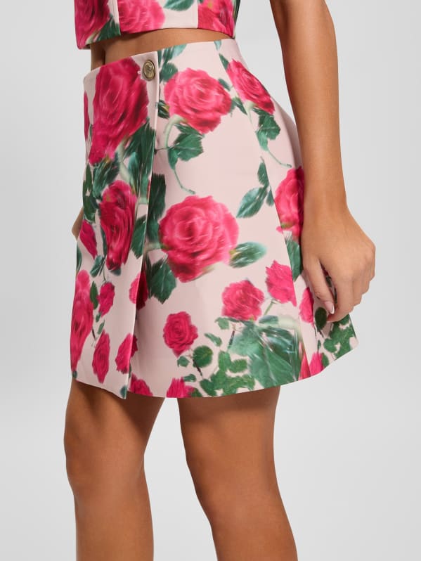 Guess floral wrap skirt W5RD68WGLO2
