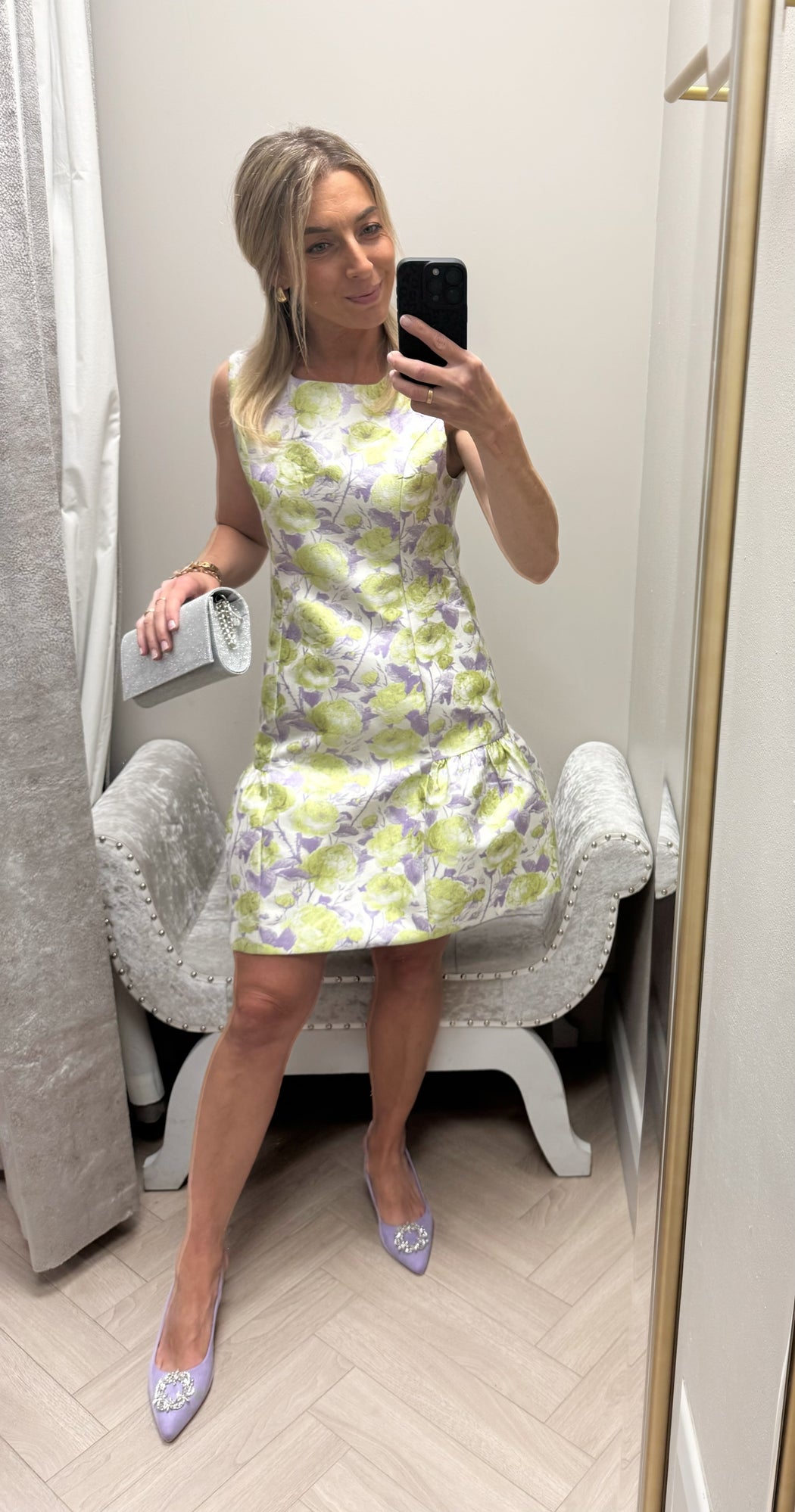 Kandice lilac green dress