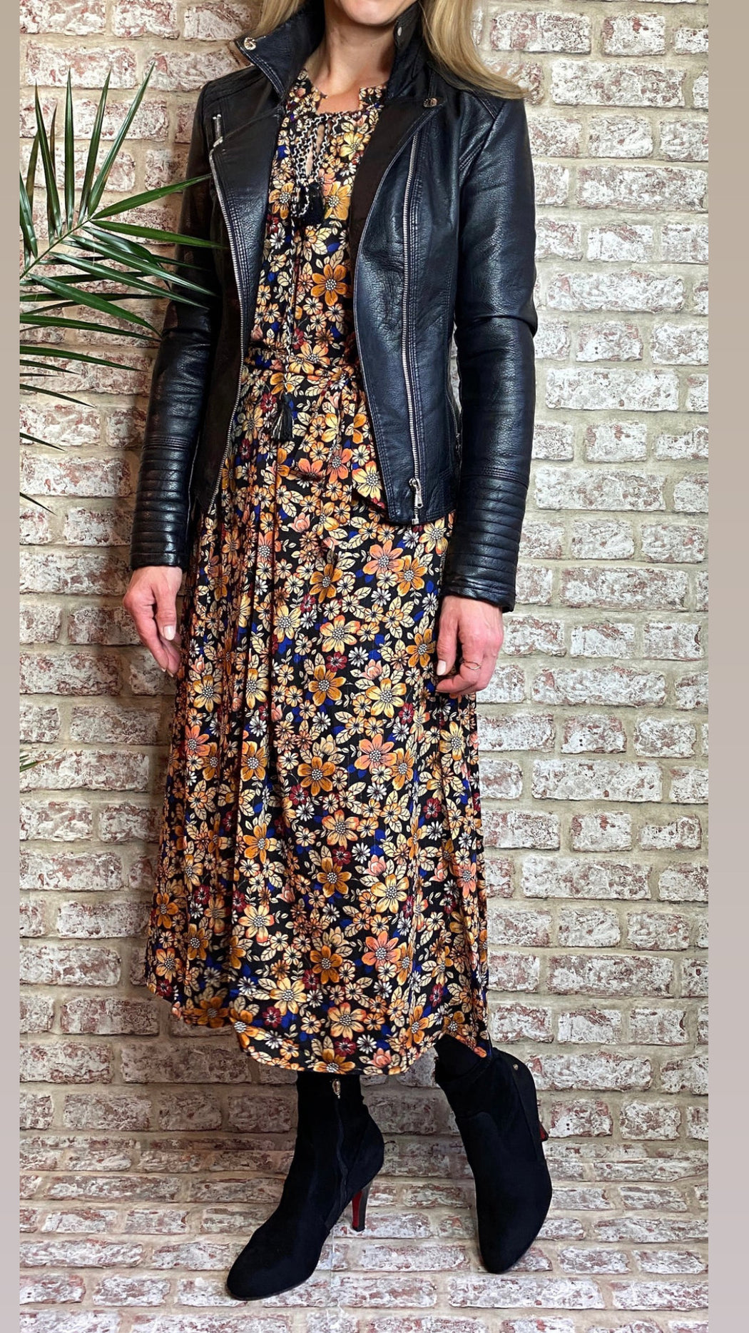 Drew traffic black print dress sale