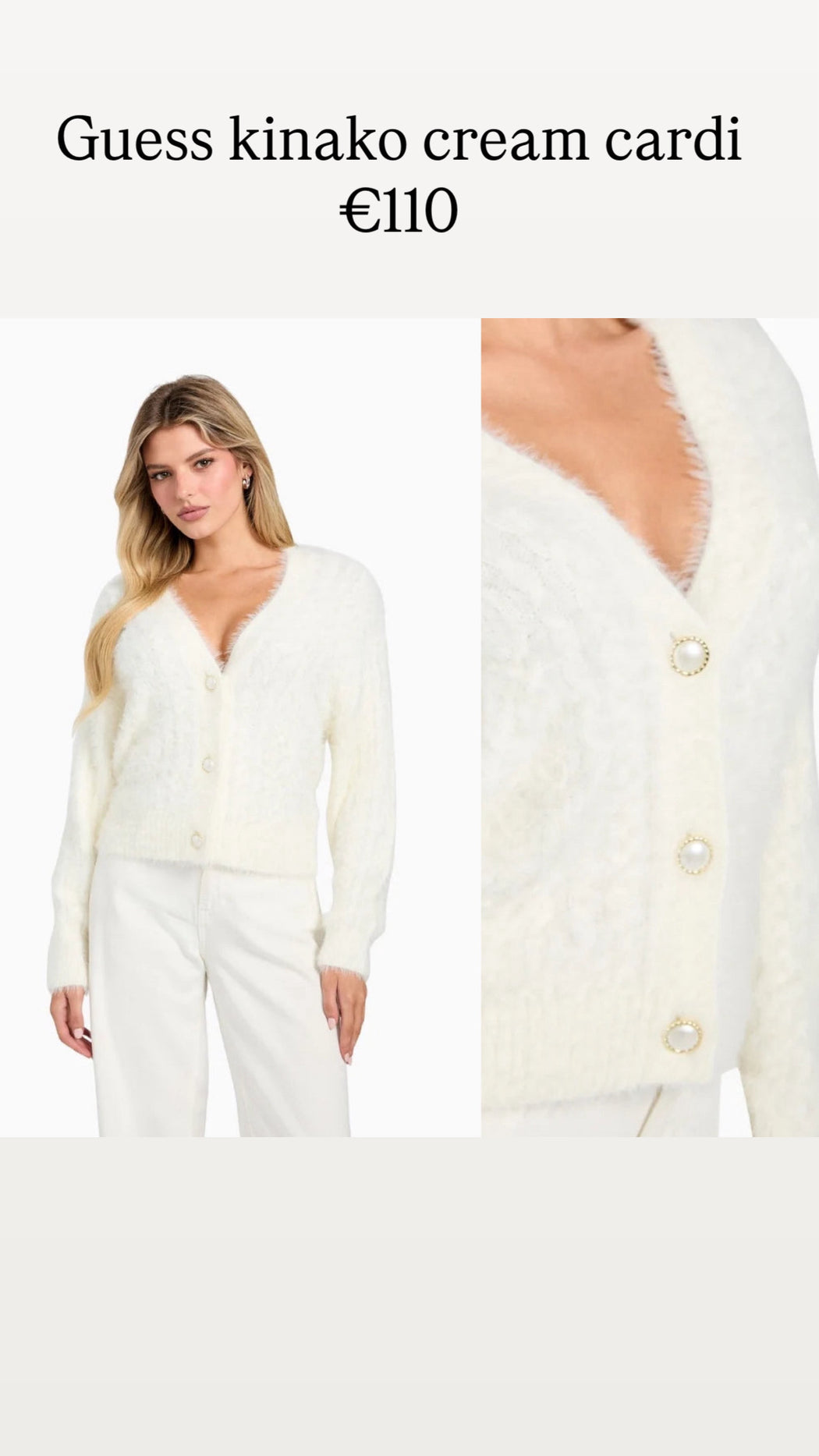 Guess kinako cream cardi