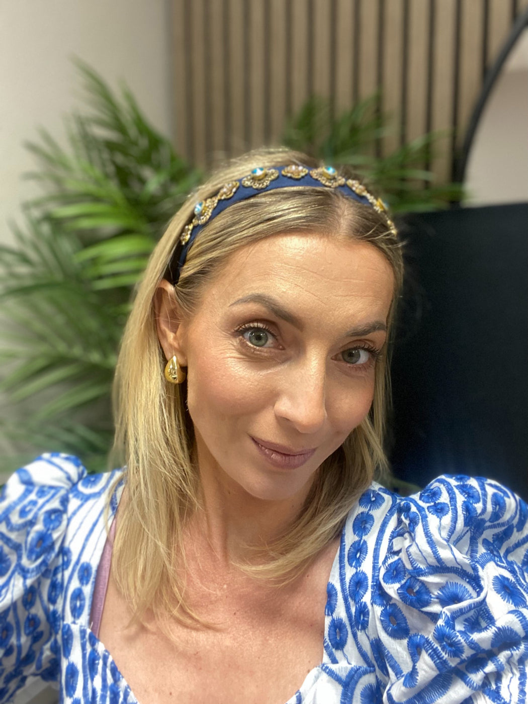 Zora turquoise stone hairband