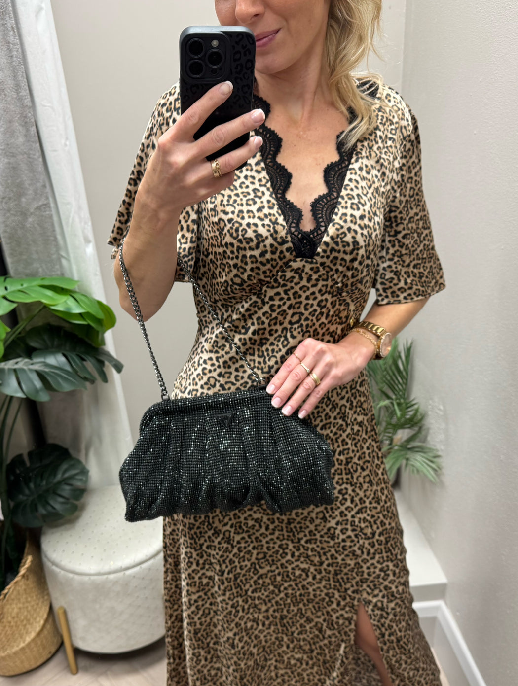 Guess Martine leopard print dress w5yk01whez2