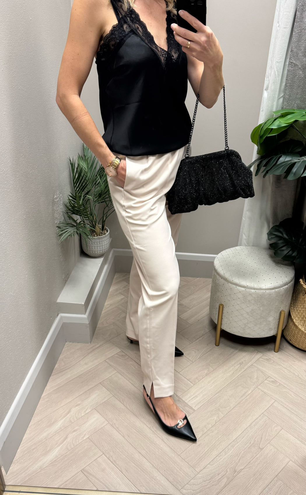 Guess cream Roberta trousers