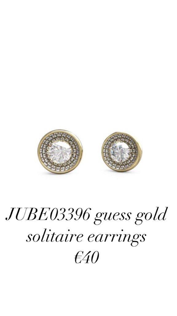 JUBE03396 guess gold solitaire earrings Therapy Boutique Womens Clothing Ireland