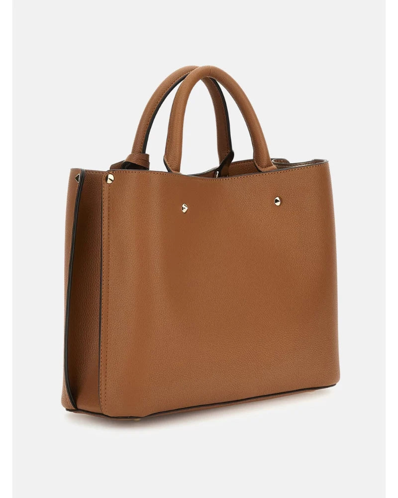 Bg877806 guess cognac meridian girlfriend satchel tote