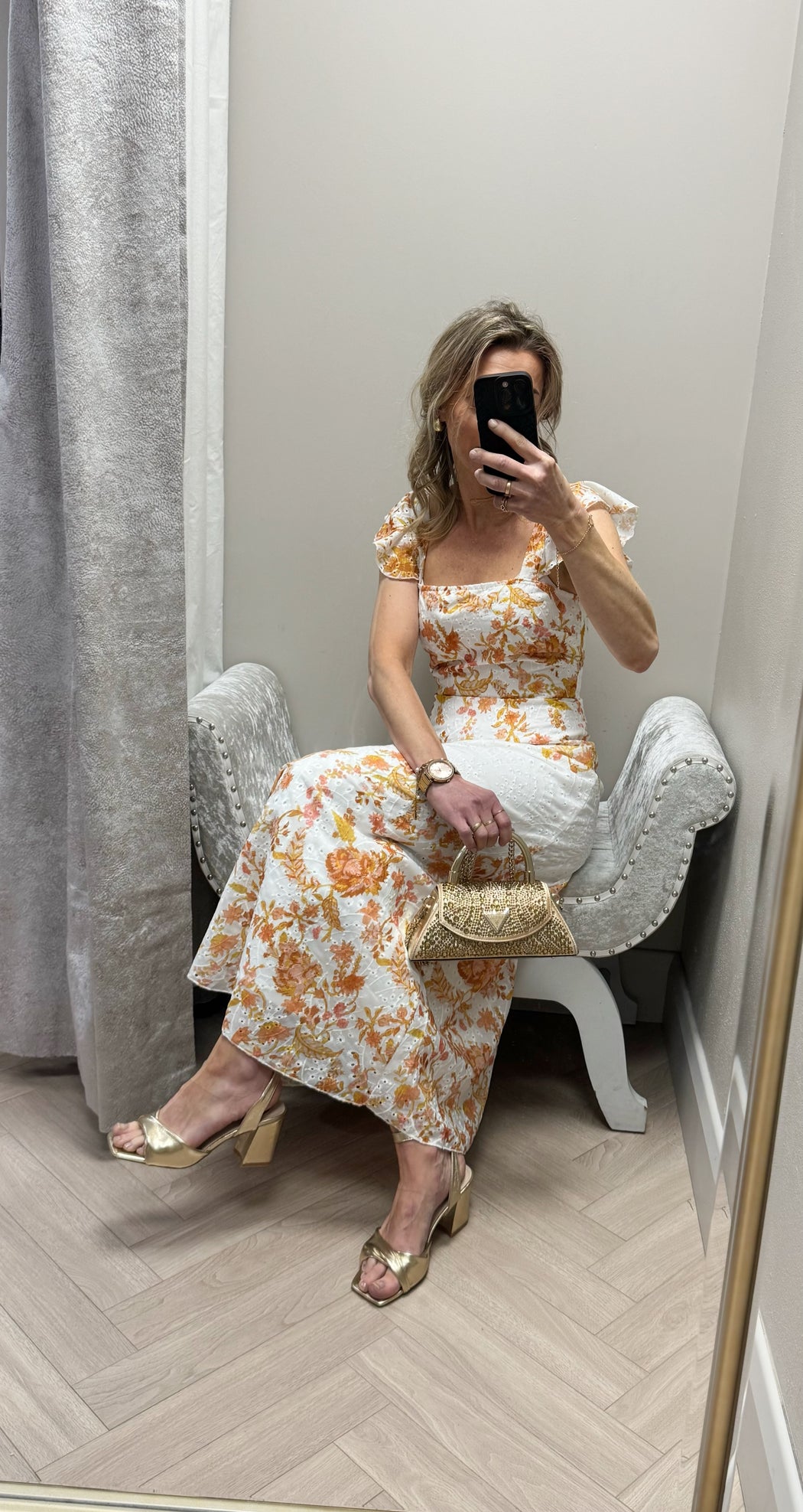 Orla broderie anglaise floral maxi dress