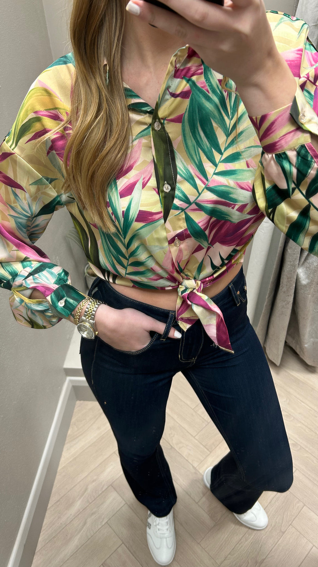 Guess clouis floral shirt W5GH0IWH9C2