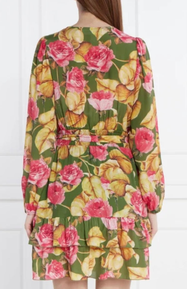 W4RK21WF5K0-P8BW guess belted floral dress