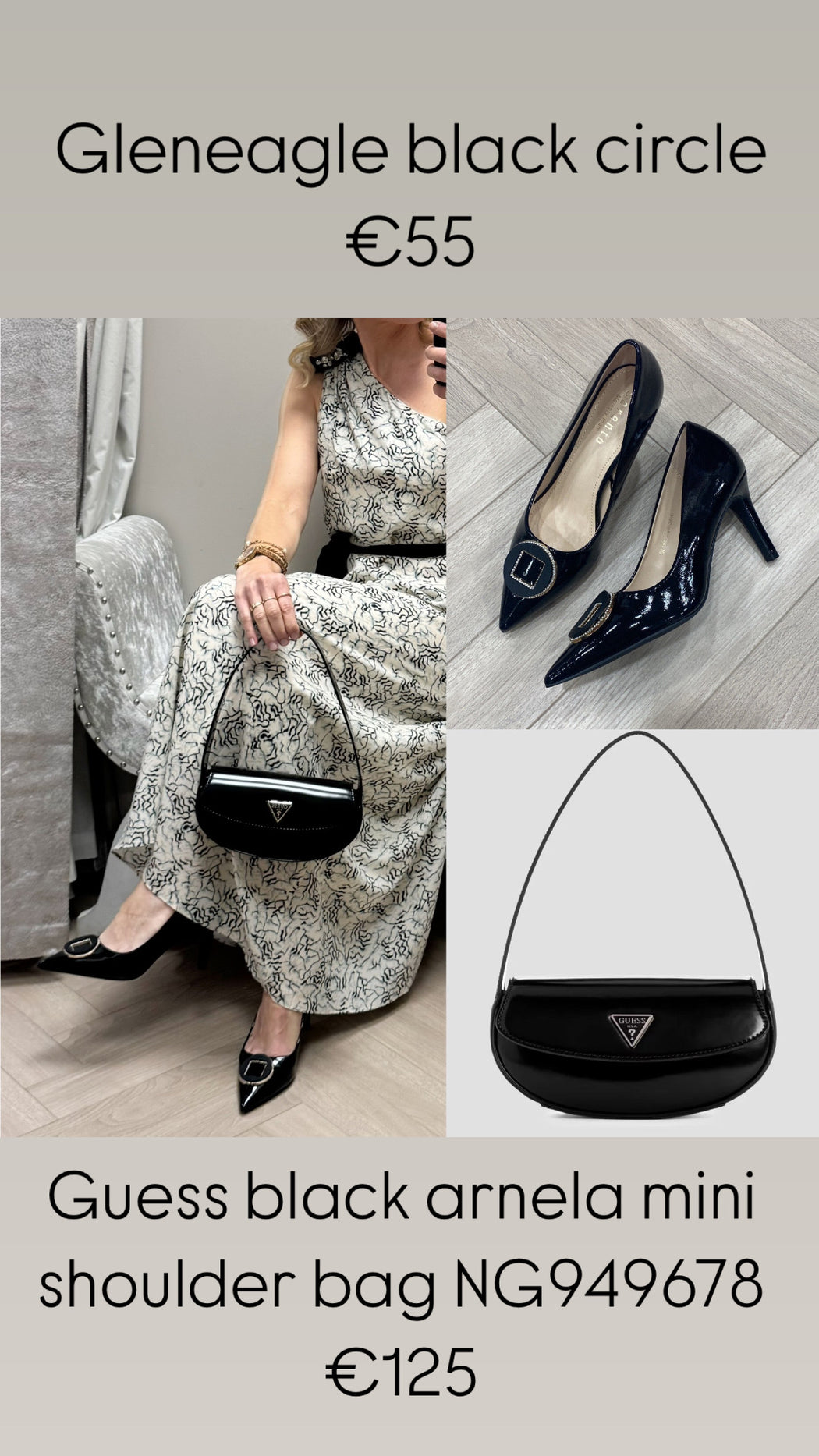 Guess black arnela mini shoulder bag NG949678