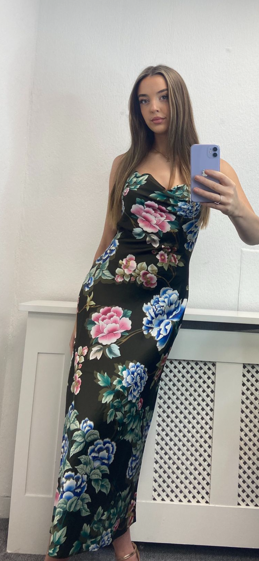 W3GK85WD8G2 guess green floral slip dress