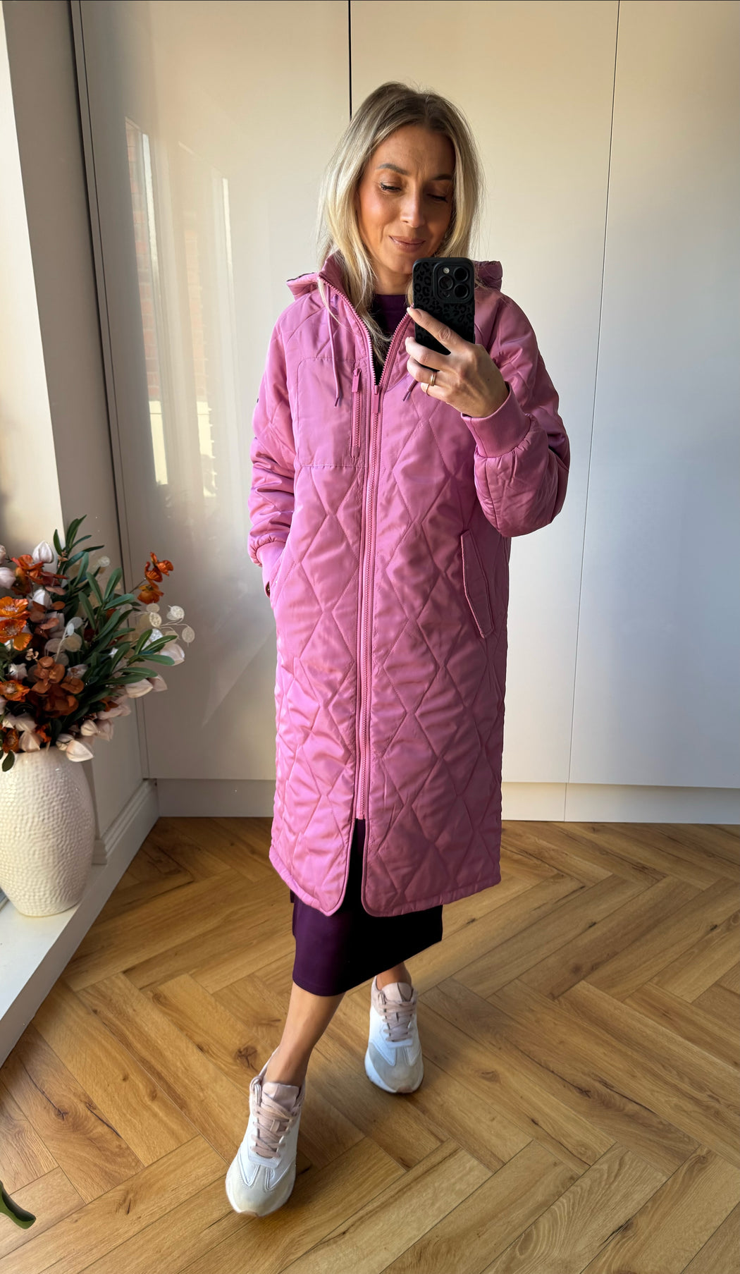 Casey Longline Coat Berry
